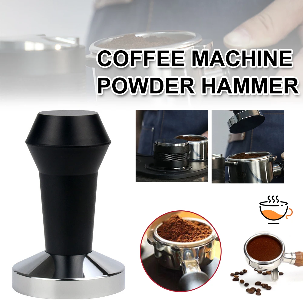 

51mm/53mm/58mm Espresso Coffee Tamper Aluminum Coffee Distributor leveler Tool Bean Press Hammer with Wooden Handle for BaristaL