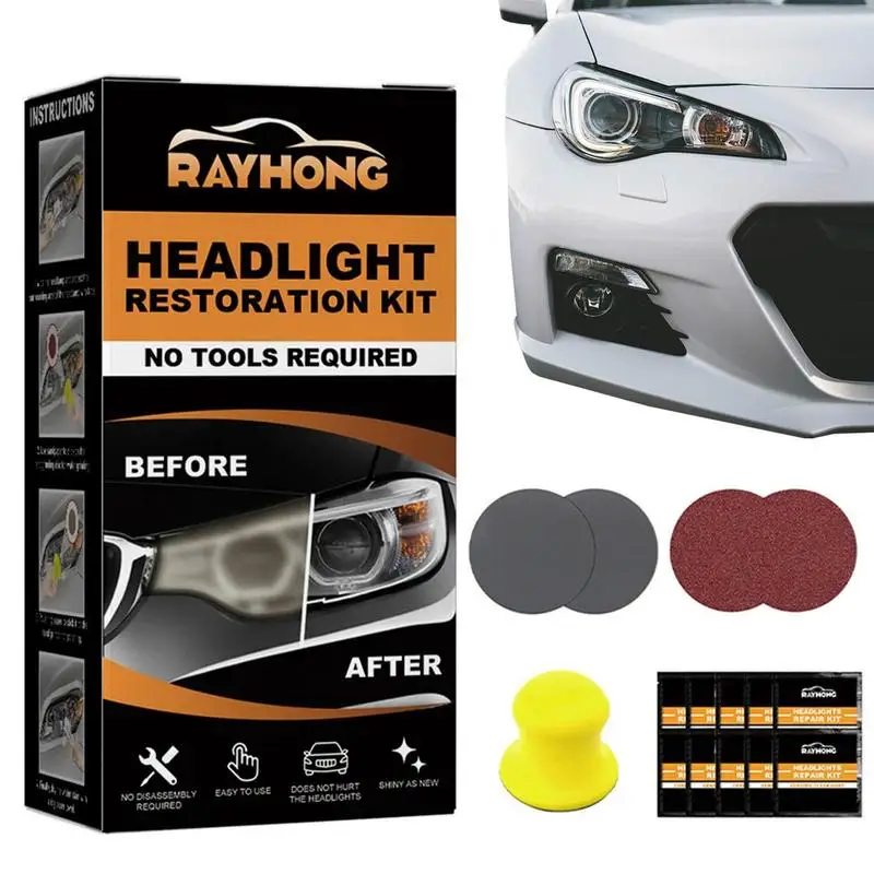 

Headlight Restoration Kit Ceramic Headlight Polisher No Power Tools Required Headlight Repair Kit Polisher For Automobile