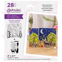 2022 new woodland beauty cutting dies stamps scrapbooking diary diy decoration embossing paper template greeting card handmade