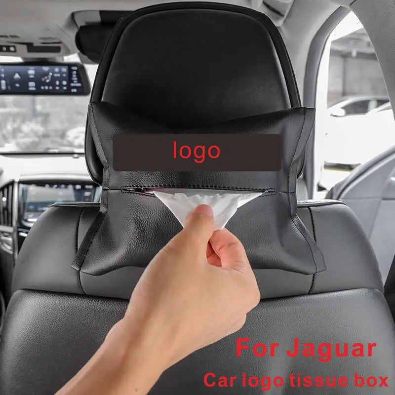 

For Jaguar tissue box XFL XJL XEL F-PACE E-PACE special multi-function car PU hanging sun visor tissue bag sleeve paper box