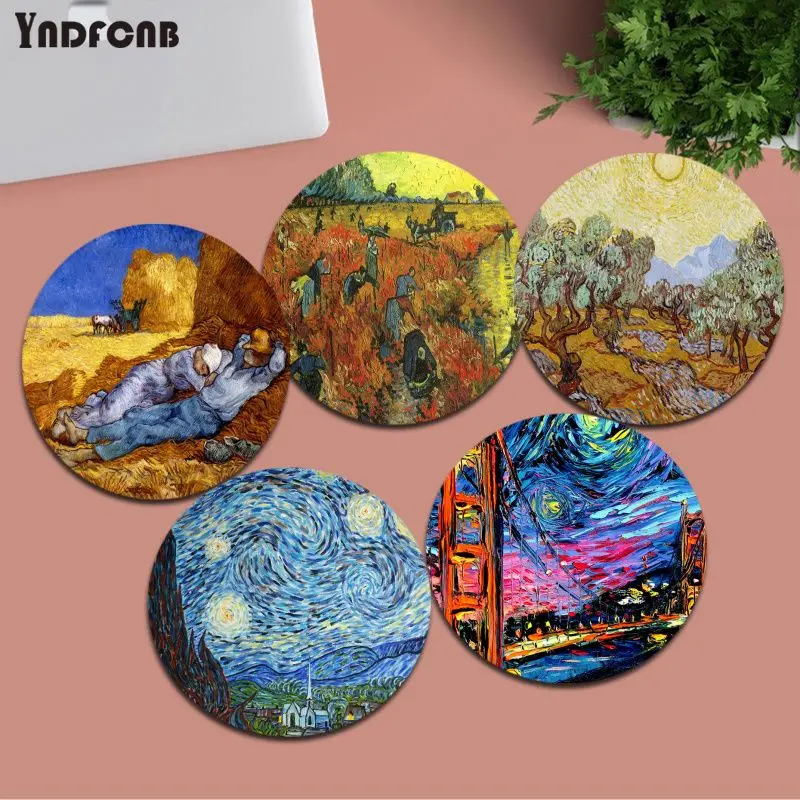 

Your Own Mats Van Gogh Soft Rubber Professional Gaming Mouse Pad gaming Mousepad Rug For PC Laptop Notebook