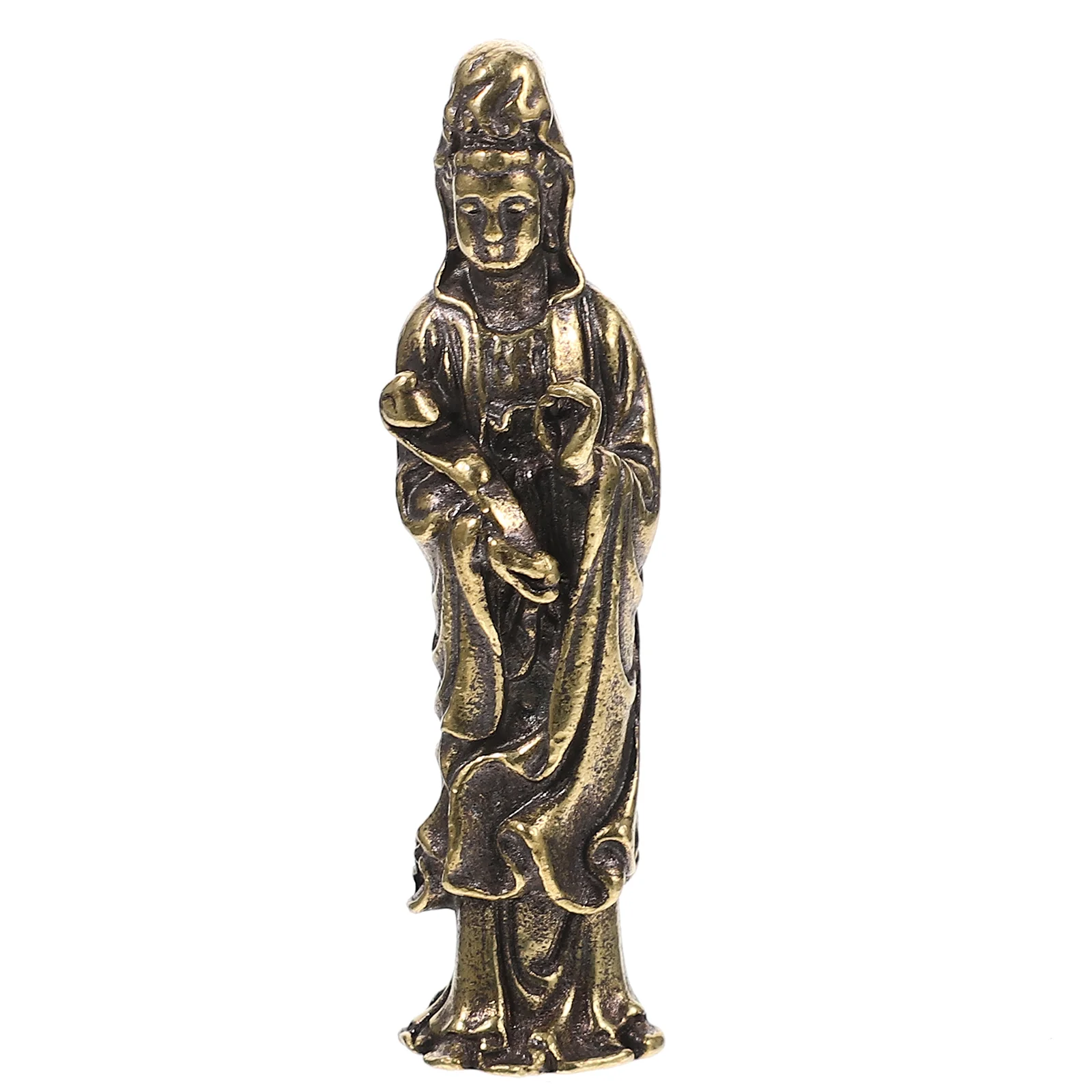 

Statue Brass Ornaments Lucky Mini Maitreya Shui Ornament Decor Desktop Feng Figurines Keychain Pendant Sculpture Fortune Charms