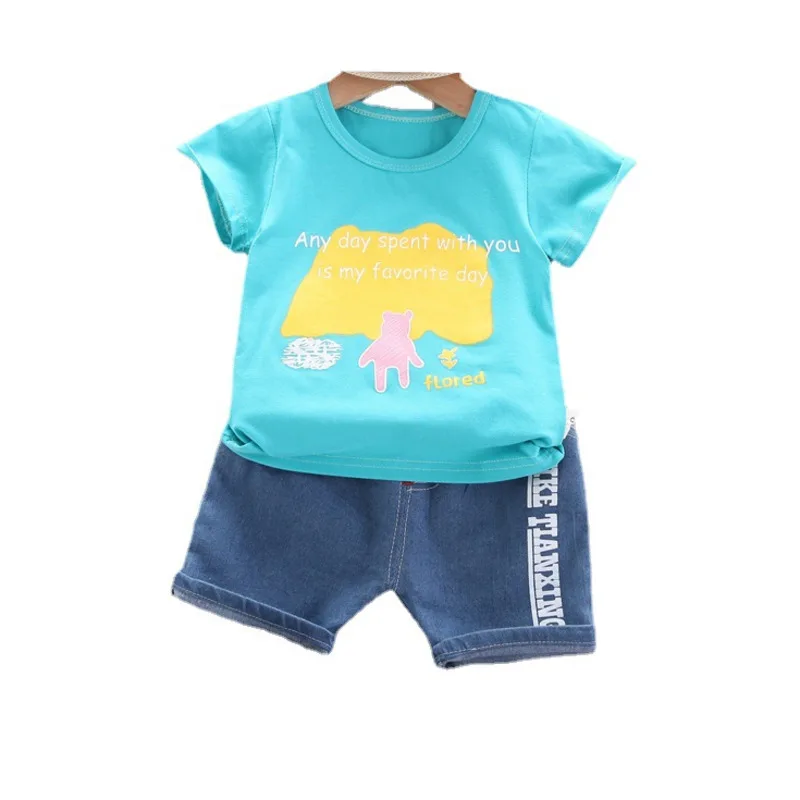 

New Summer Baby Girl Clothes Suit Children Boys Fashion Cotton T-Shirt Shorts 2Pcs/Sets Toddler Casual Costume Kids Tracksuits