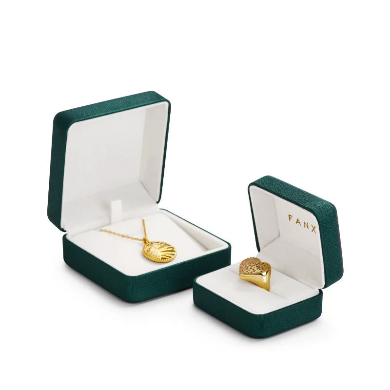 Oirlv Ring Boxes Gold Edge Arch Jewelry Box Green White Necklace Pendant Box Custom Women's Bracelet Box Jewelry Boxes For Gifts