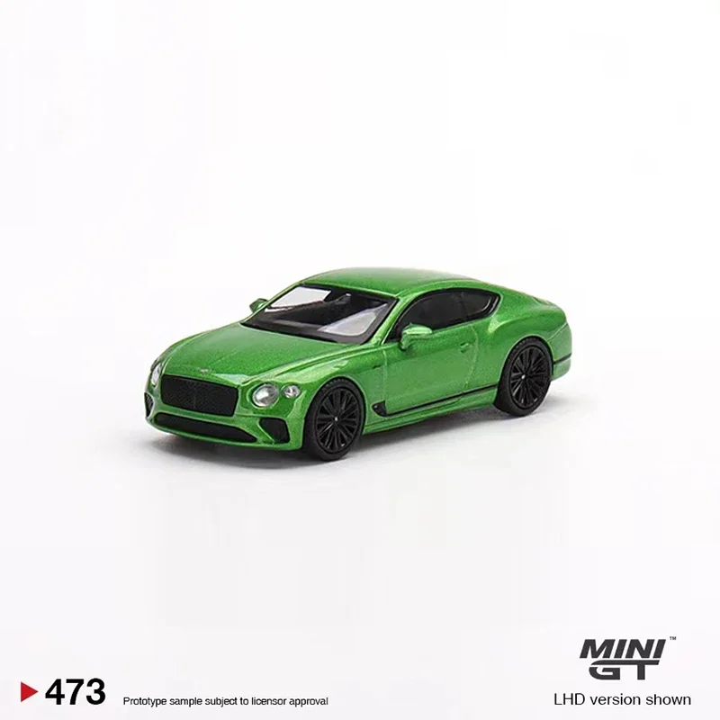 Модель автомобиля MINIGT 1:64 B Continental GT Speed 2022 литая под давлением сплава # 473 LHD Apple Green