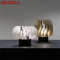 outela nordic table lamp contemporary creative design led desk home bedroom decoration light