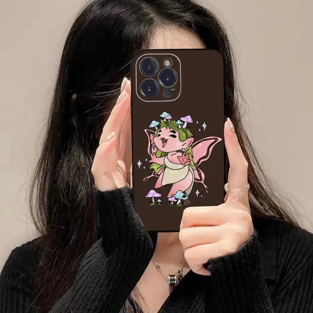 Singer M-Melanie Portals Martinez Phone Case For iPhone 16 15 14 13 12 11 Plus Pro Max XS X XR SE Mini 8 7 Soft Silicone Black