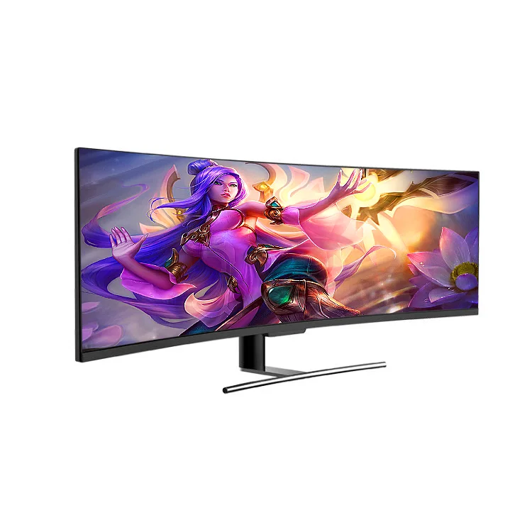 1ms Curved Screen Pc Monitor Narrow Border Led Smart Computer Gaming Spielmonitor Cpu 49 Inch 144hz Monitors enlarge