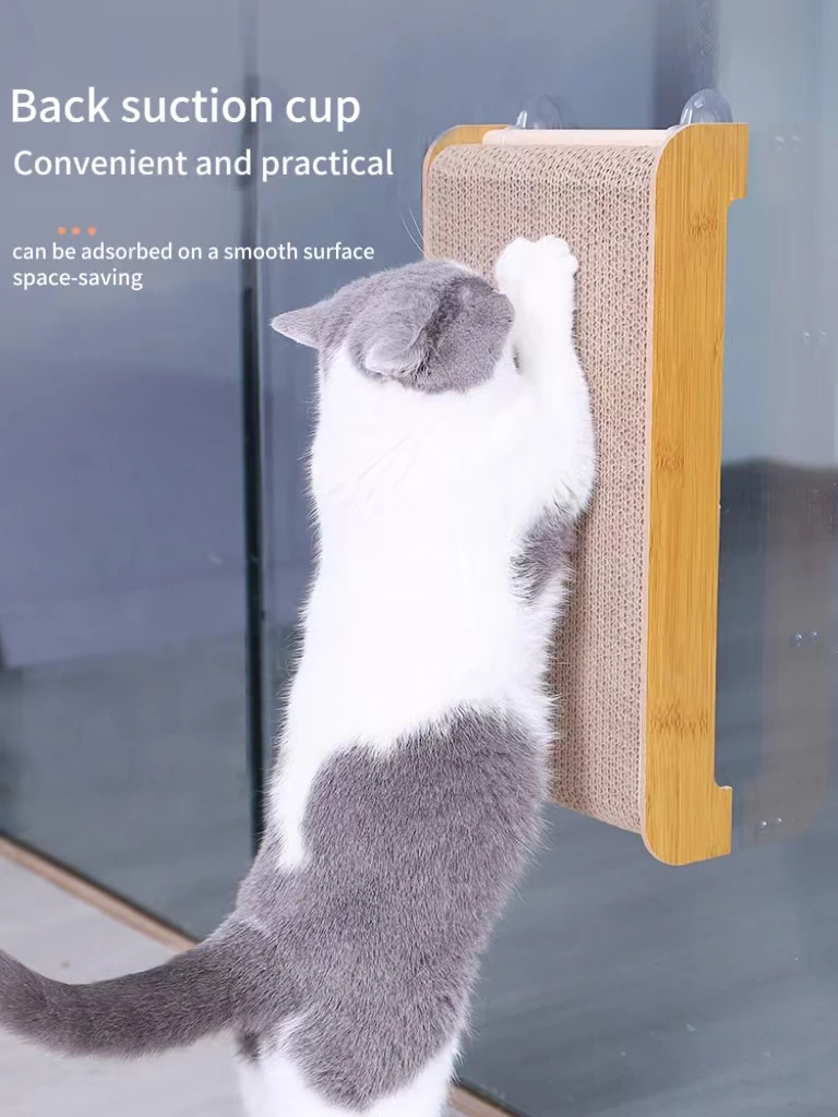 

Cat scratch board corrugated paper stand up suction cup grab board claw grinder anti-cat scratch sofa protection nest cat scratc