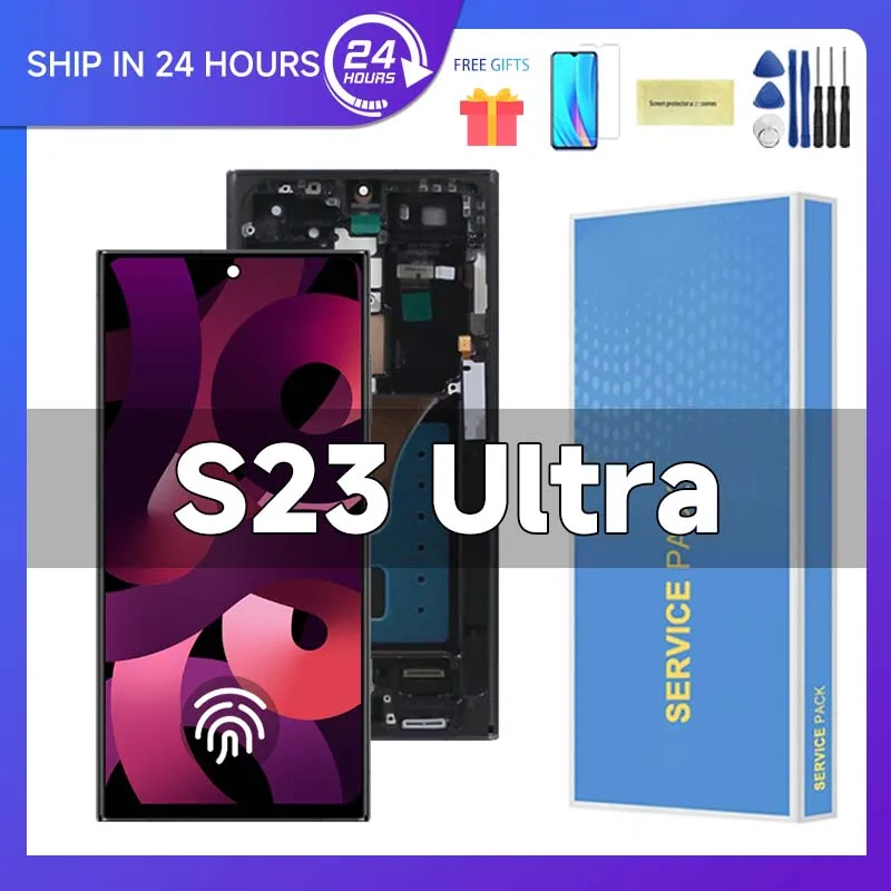 ЖК-дисплей с сенсорным экраном и дигитайзером в сборе для Samsung 6 8 дюйма AMOLED S918B S918U