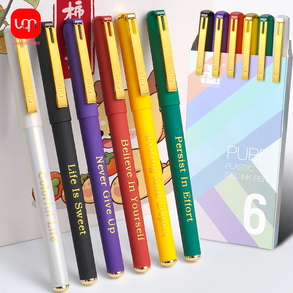 6 шт. декоративные пластиковые шариковые ручки