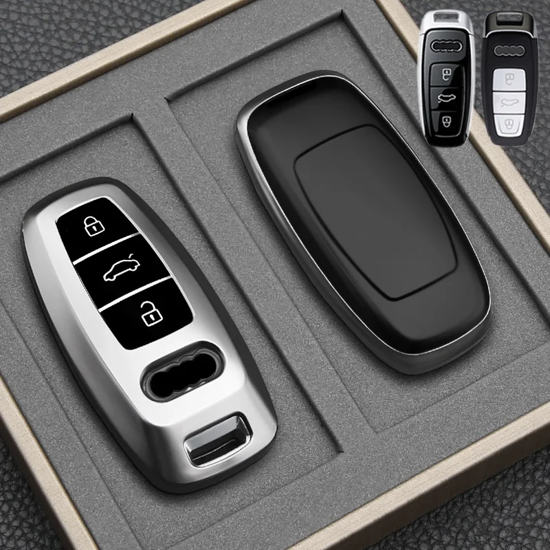 Модный чехол для автомобильного ключа для Audi A4 B9 A5 A6 8S 8W Q5 Q7 4M S4 S5 S7 TT TTS TFSI RS Protector Shell Fob Аксессуары