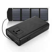 65w dc solar input portable ac 240 v out put power bank for laptop 24000mah