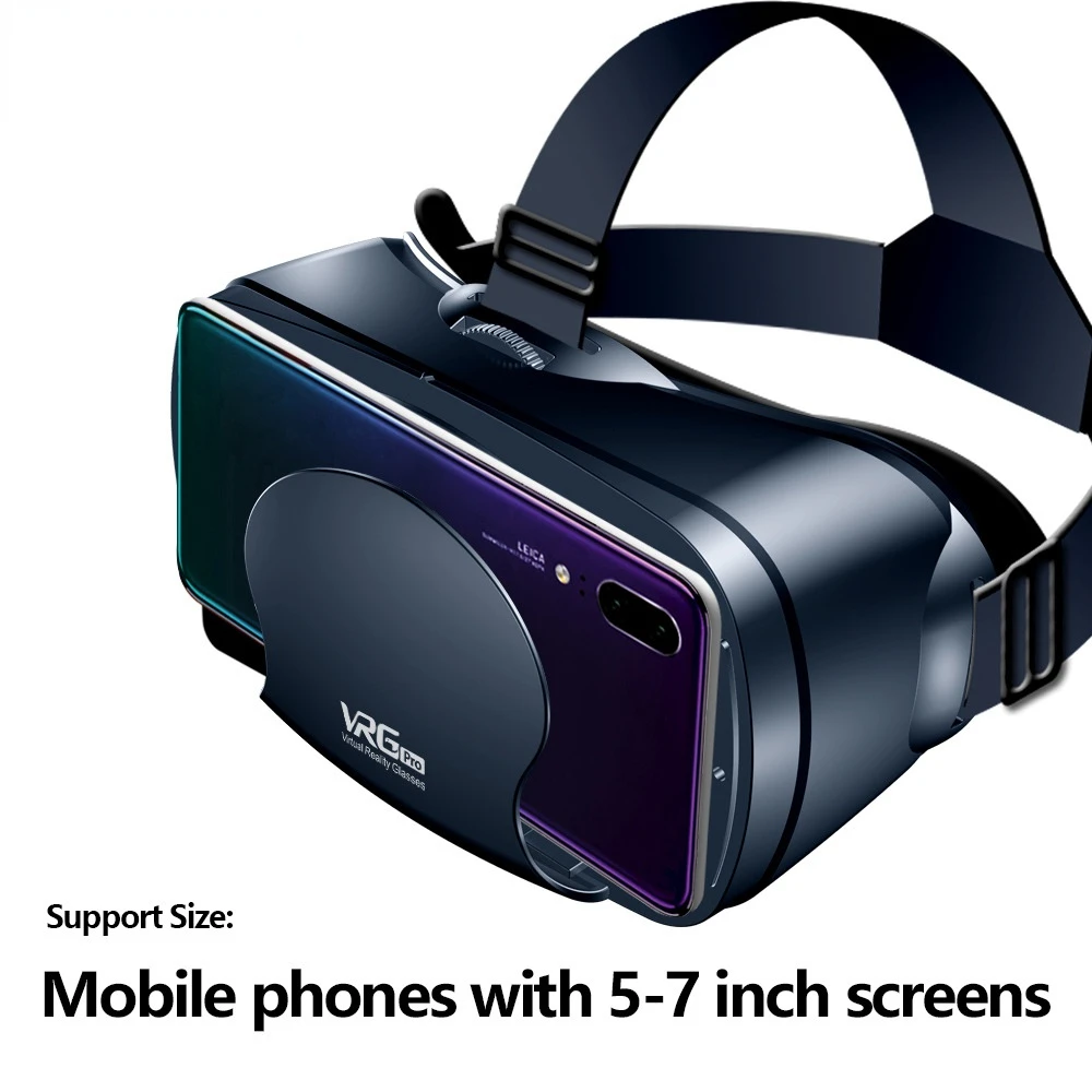 

Virtual Reality 3D VR Headset Smart Glasses Helmet for Smartphones Cell Phone Mobile 7 Inches Lenses Binoculars with Controllers