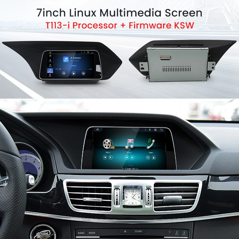 Фото 7-дюймовый сенсорный экран STWEI с системой Linux для Mercedes Benz E Class W212 S212 NTG4.0 4.5 5.0 с поддержкой беспроводного CarPlay и Android Auto. №3