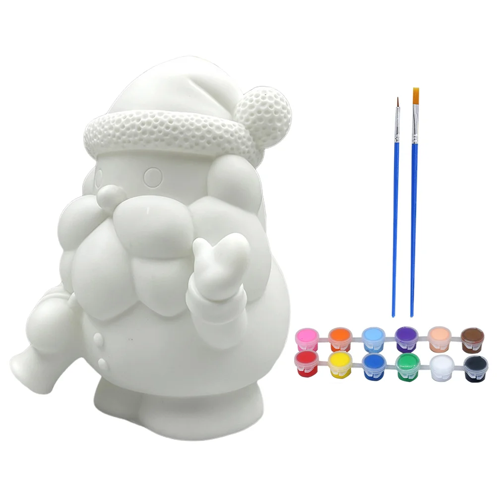 

Christmas Gift Home Decor Santa Clause Nutcracker Figurine Vinyl Unfinished Child Juguetes Para