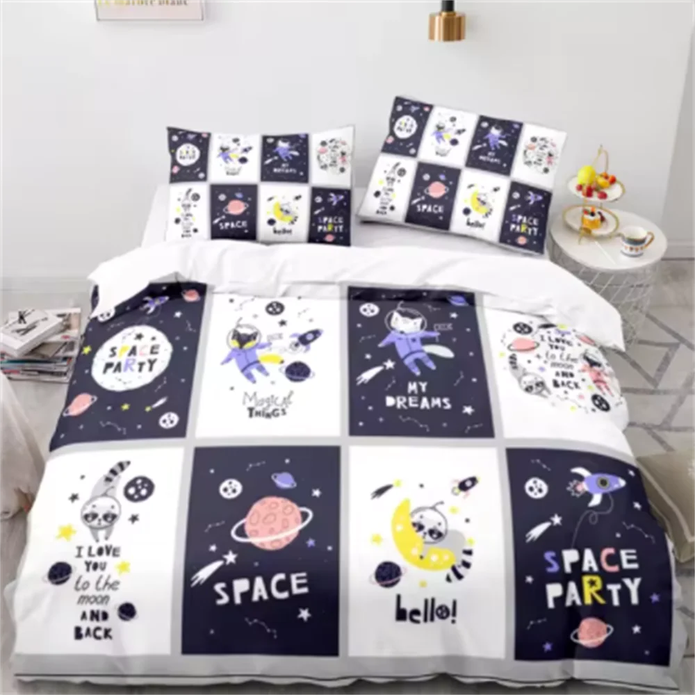 3D мультяшный семейный набор милый медвежонок одеяло Комплект постельного белья