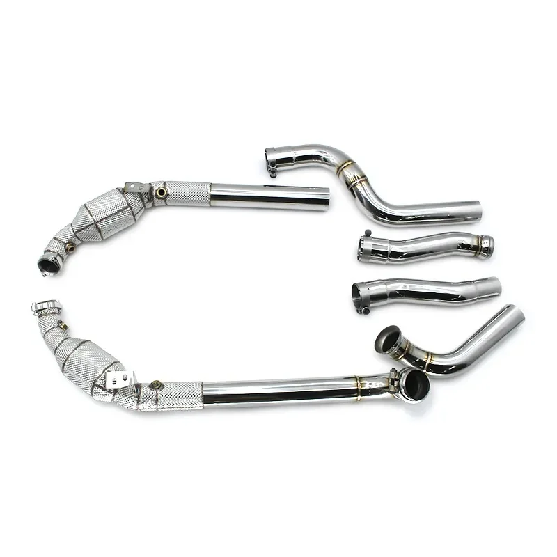 

Head Section High flow Pipes Exhaust Pipes branch downpipe Exhaust Pipe with catalyst for Benz AMG C63 W204