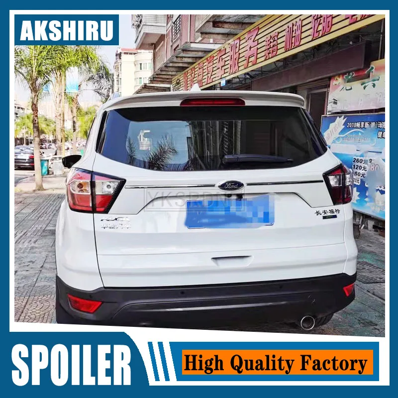 

For Ford Kuga Escape 2013 2014 2015 2016 2017 2018 2019 ABS Material Primer Color Car Tail Wing Decoration Rear Trunk Spoiler