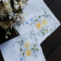 new cotton cross stitch table place mat pad cloth pot cup holder pan coaster christmas wedding gift drink placemat mug doily