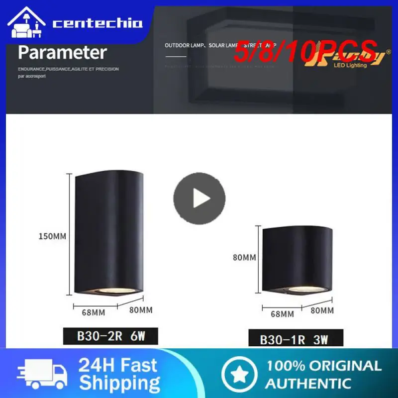 

5/8/10PCS Wall Decor Spotlight Outdoor Waterproof Modern Simple Led Lights Aluminum Double-head Background