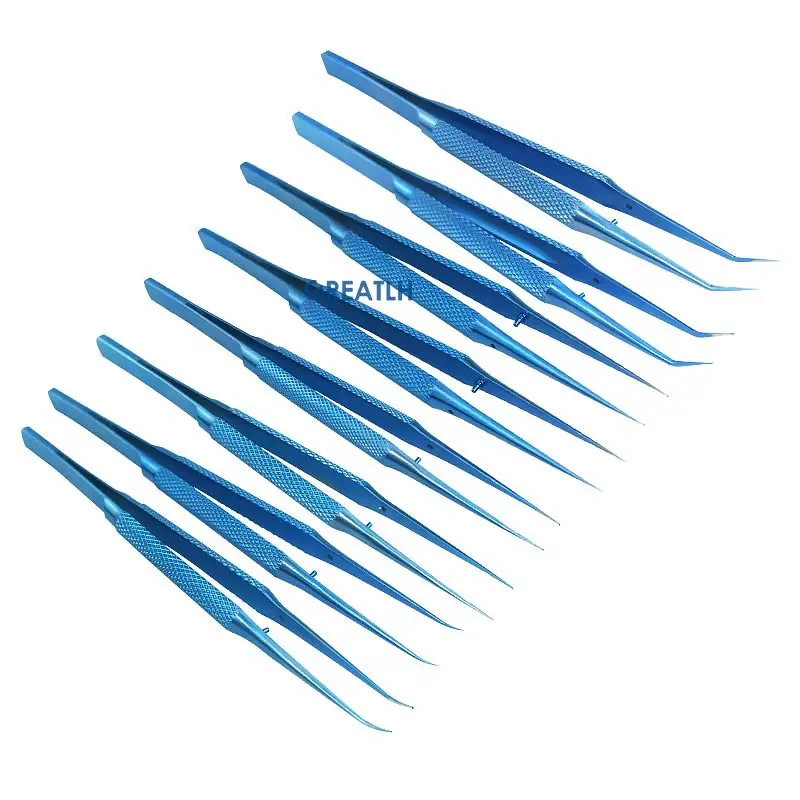 

Titanium Straight/Curved /angled Ophthalmic Tweezer Autoclavable Micros Forceps with Platform Ophthalmic Surgery Instruments 1pc
