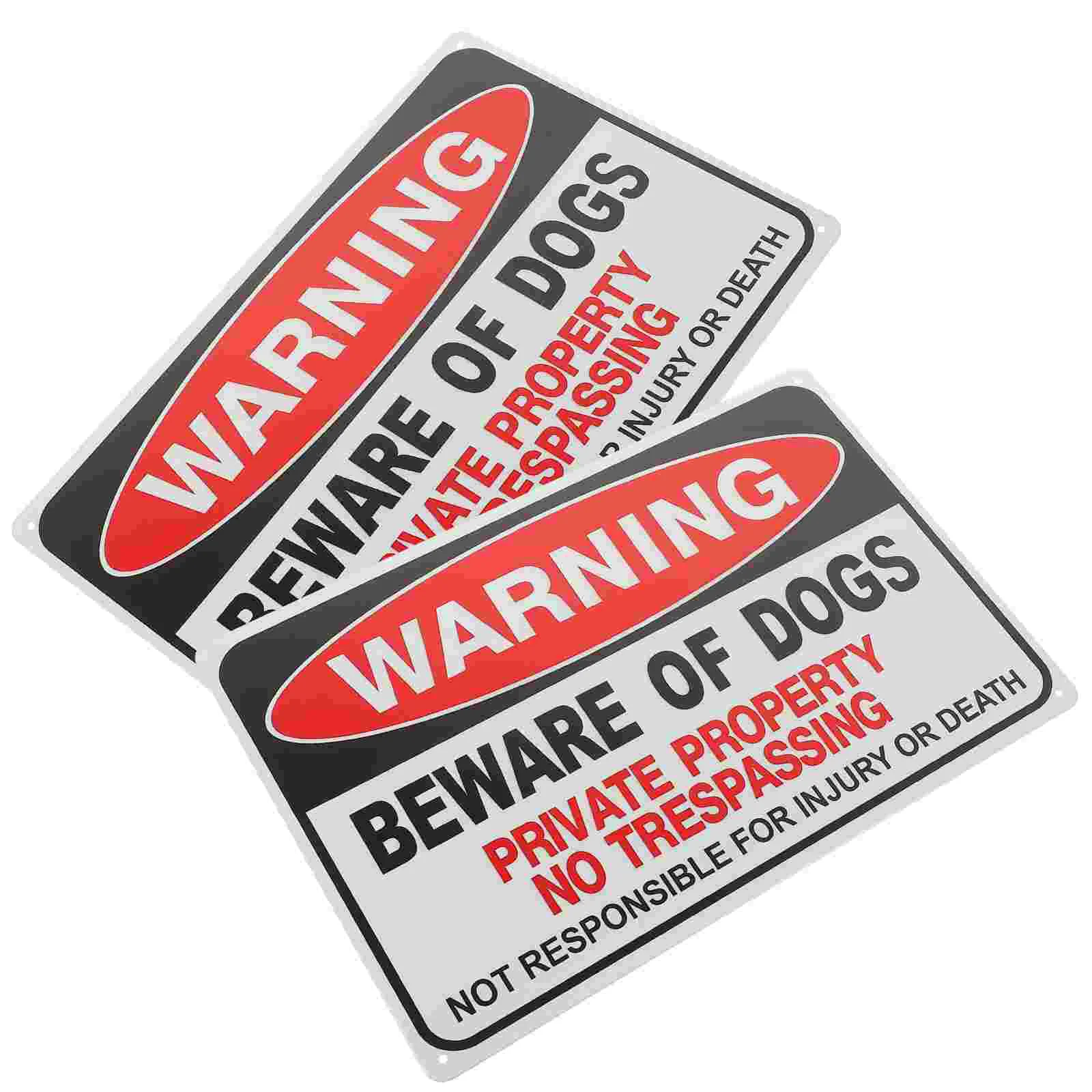 

2 Pcs Tin Painting Dog Warning Sign Be Aware The Beware Outdoor Iron Home Security Signs Dogs Fence
