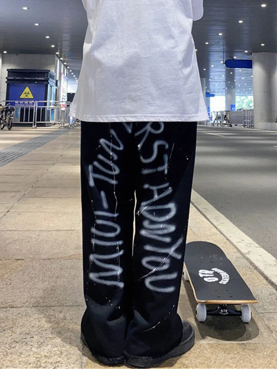 

Горячая Распродажа, пикантные брюки, тонкие черные брюки-карго в стиле панк для девочек, корейские спортивные брюки, объемные, стандартные, ...