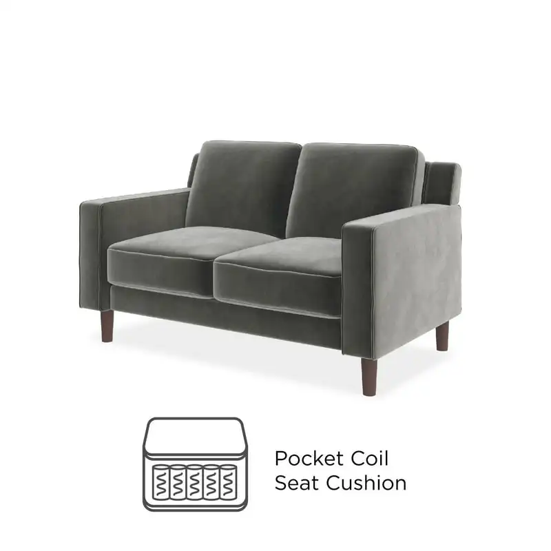 

Loveseat 2 Seater Sofa , Gray Velvet Cat couch Nordic chair Loveseat sofa Futons sofa Pillows for bedroom Room decor Futon couch