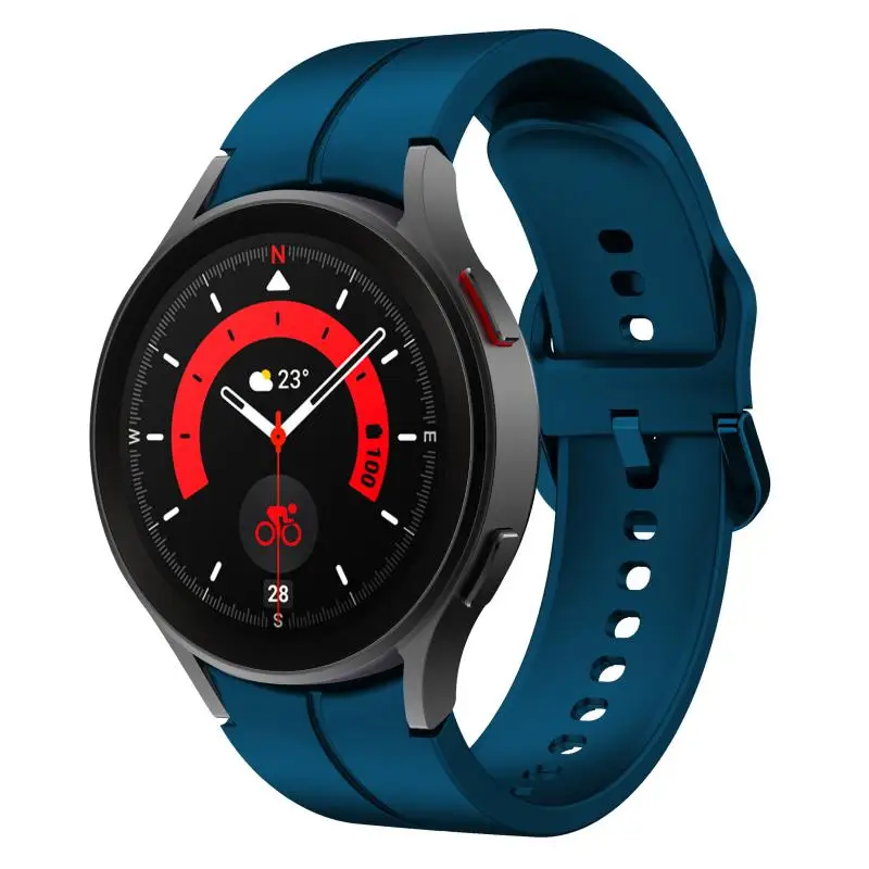 

Original Silicone Strap For Samsung Watch 4/5 40 44mm Watch 5 Pro 45mm Band Magnetic Buckle For Galaxy Watch 4 Classic 42 46mm