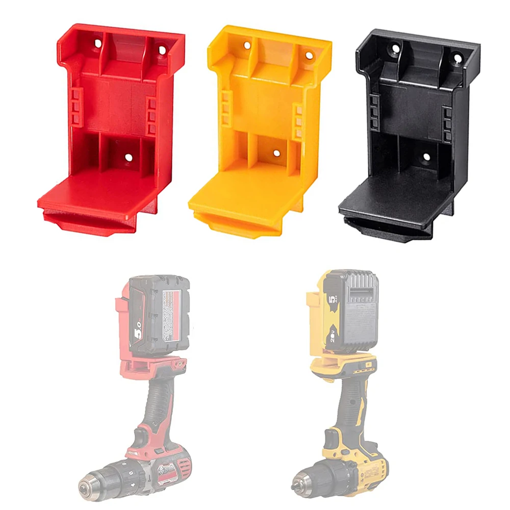 

Power Tool Rack Battery Mount Hanger Stand For Dewalt 20V for Milwaukee 18V 2-in-1 Battery and Tool Storage Rack 1/2/5 PCS
