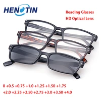 henotin reading glasses men women eyeglasses with rectangular frame prescription decorative eyewear including optical sunglasses