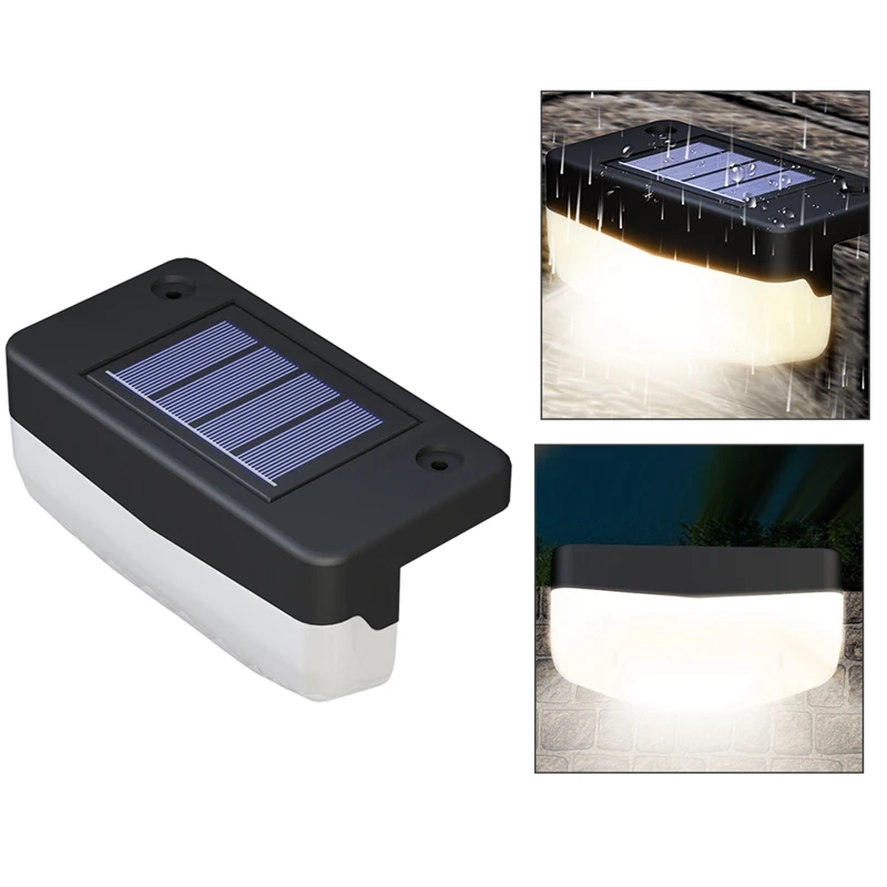 

Garden Landscape Step Deck Lights LED Solar Lamp Balcony Fence Lights Outdoor Waterproof Stair Lighting 8PCS