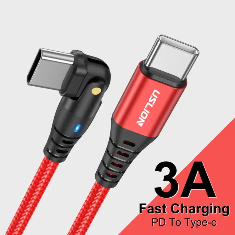 

4 Colors USB C Cable To USB Type C Cable PD 60W 3A Fast Charger Cord USBC To Type-C Cable For Samsung MacBook IPad Huawei Xiaomi