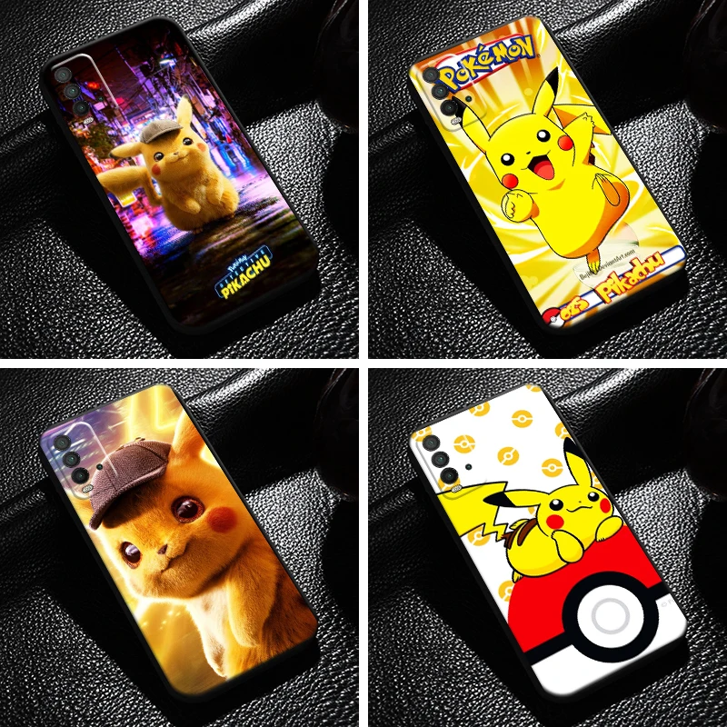 

Anime Pokemon Cute Pikachu Phone Case For Xiaomi Redmi 9T Soft Coque Carcasa Funda Liquid Silicon