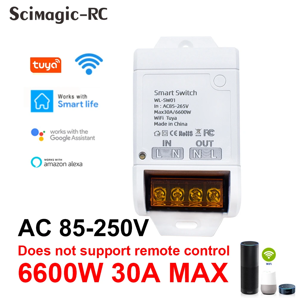 

Scimagic-RC Умный Wi-Fi выключатель 30A