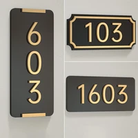 personalised modern house number outdoor sign acrylic 3d door number plate office hotel home room number plaque address signage