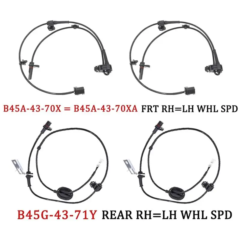 Фото Датчик скорости колеса ABS A21E-4 PCS для Mazda 3 (BM, BN) L4 2.0L 2.5L 2014-2018, передний/задний, B45G-43-71Y B45A-43-70X №5