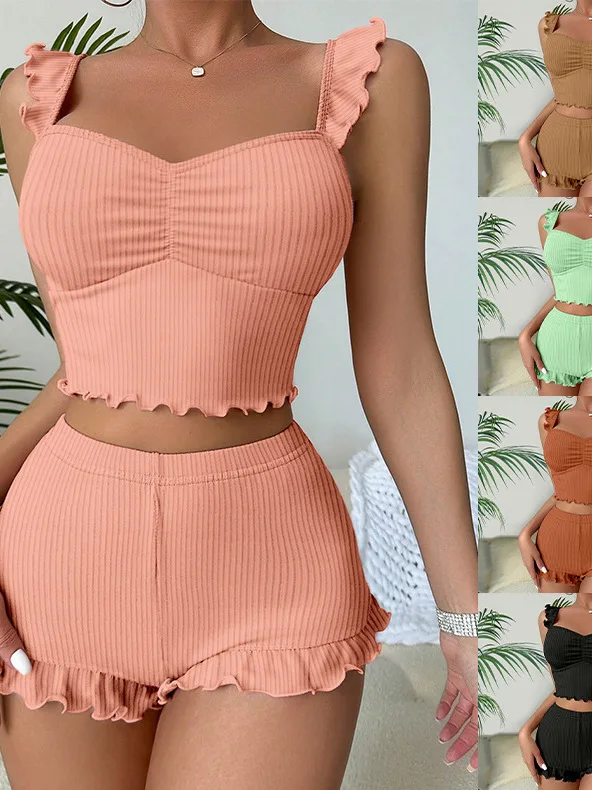 2024 новый женский модный сексуальный короткий топ на бретельках с низким