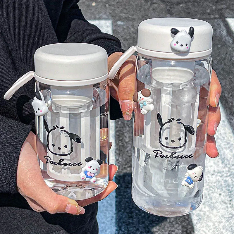 

450 мл Sanrio Pachacco, чашка для воды, мультяшная Милая портативная бутылка для воды, простой стиль, милые подарки для студентов на день рождения