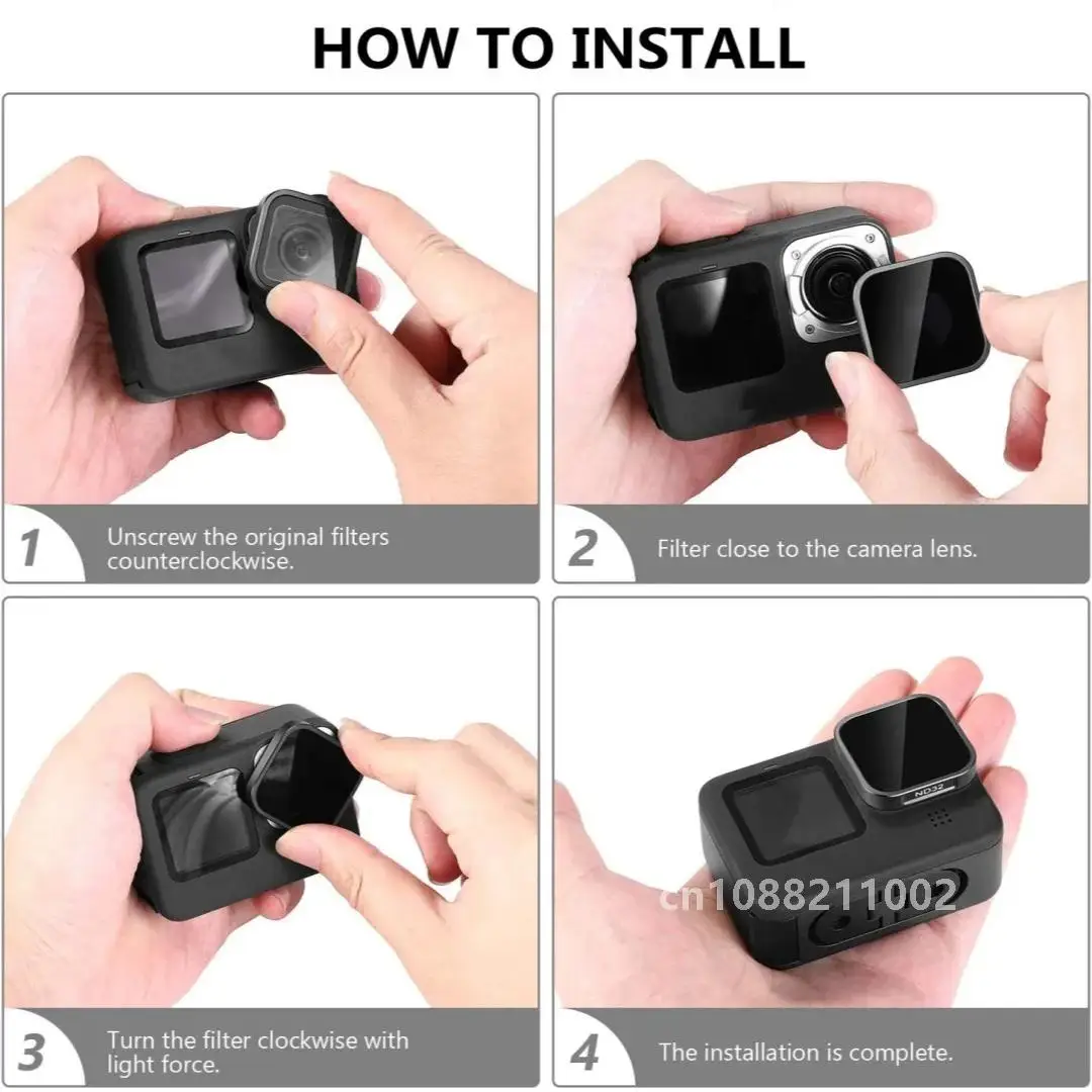 Go Pro Mcuv Cpl Nd8 Nd16 Nd32 Поляризационный фильтр Стеклянные Nd 15X Макрозвездные фильтры