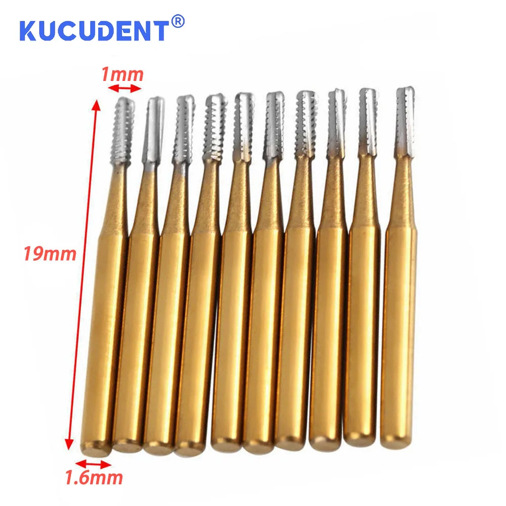 KUCUDENT 10 шт. стоматологические твердосплавные боры из карбида металла корона