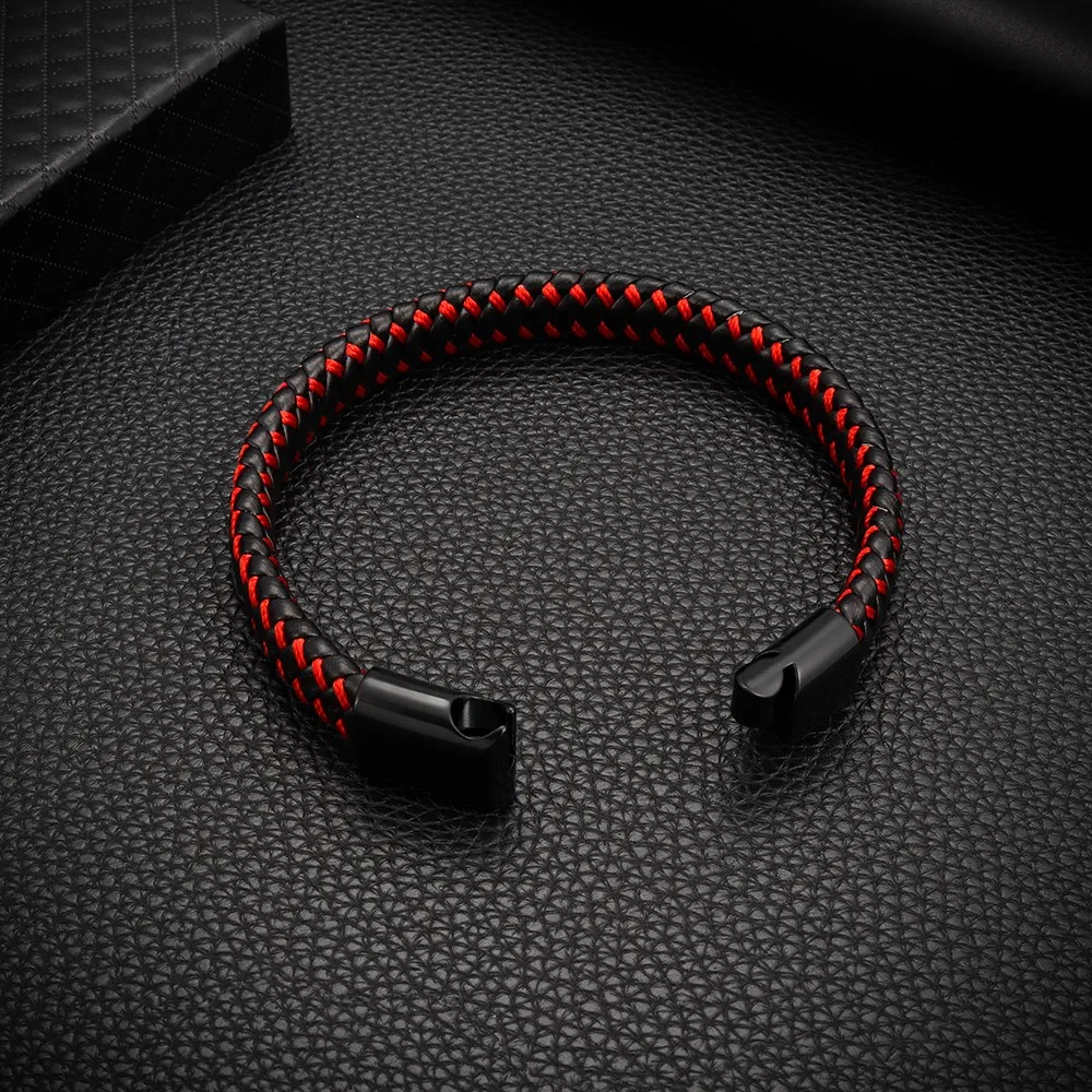 Новый мужской многослойный Плетеный Кожаный Браслет премиум-класса из