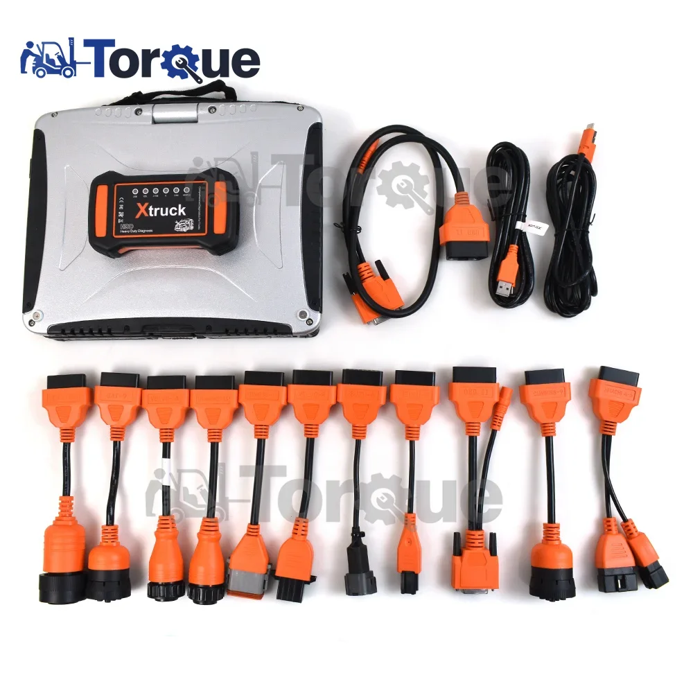 CF19 Ноутбук + грузовик Y009 HDD Мультибрендовый диагностический комплект аксессуары