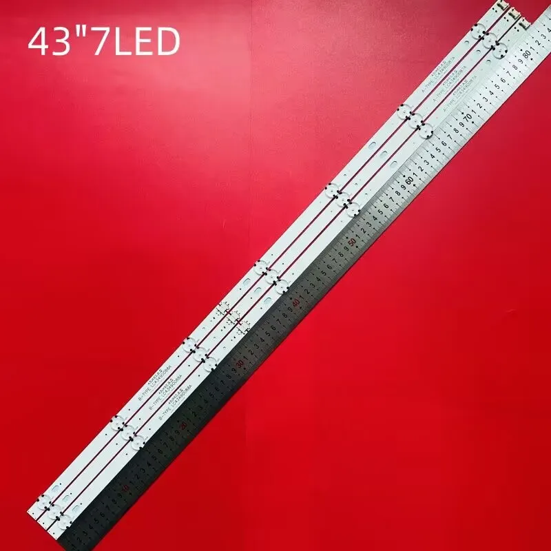 Новая 3-х шт. светодиодная лента для подсветки LG 43UJ6300 43UK6300PUE LC 43490087 43490088 43490077 43490078