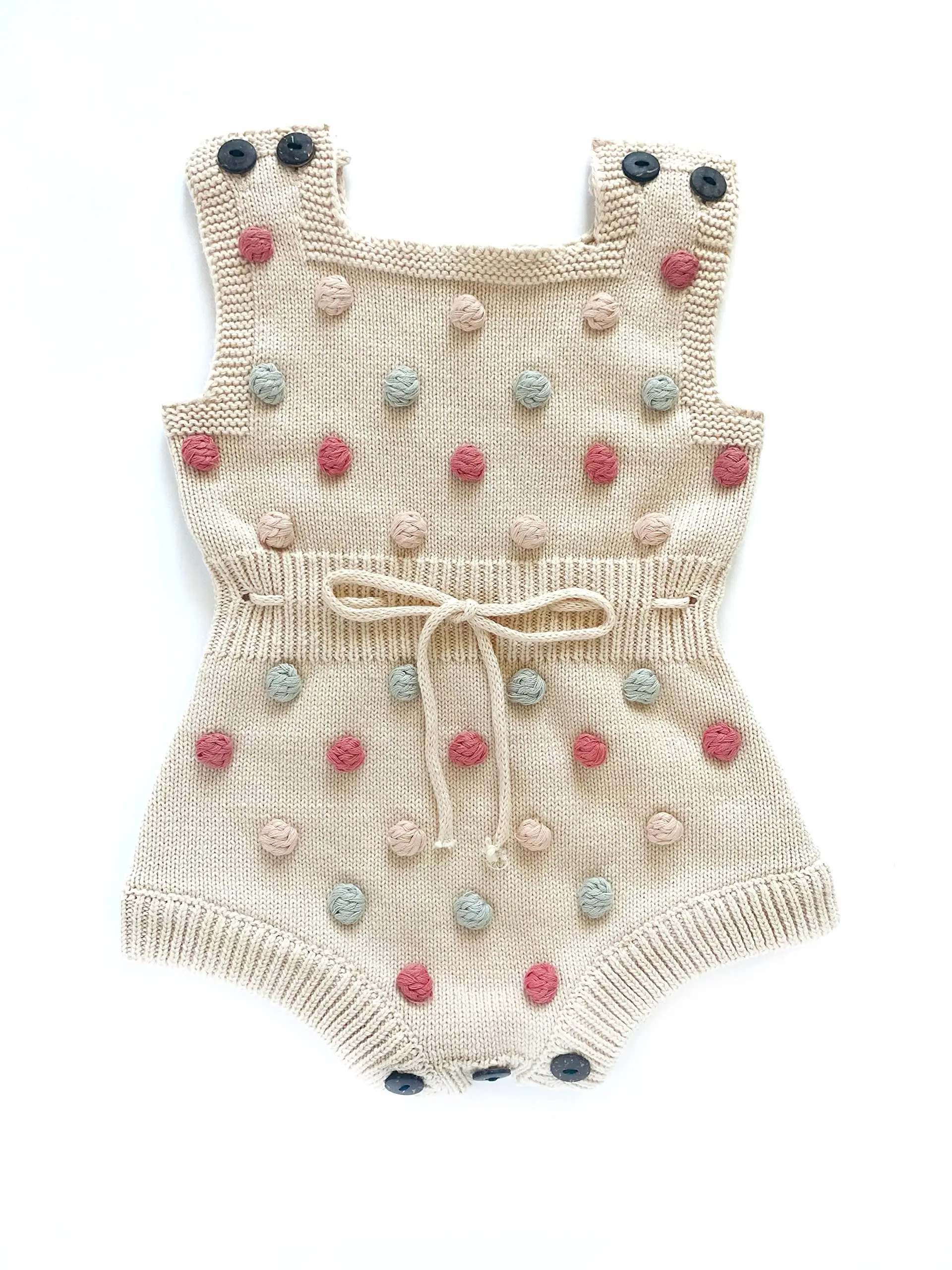 

Baby Girl Knit Romper Baby Clothes Knitted Sleeveless Onesie Cute Comfortable Soft Stretchy and Breathable