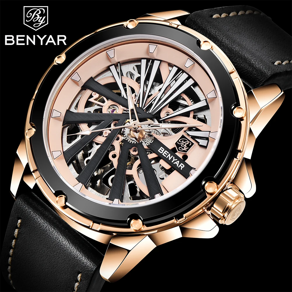 BENYAR Top Brand Men Mechanical Wristwatches Stainless Steel Diver Watch Waterproof Men Luxury Automatic Watch reloj hombre