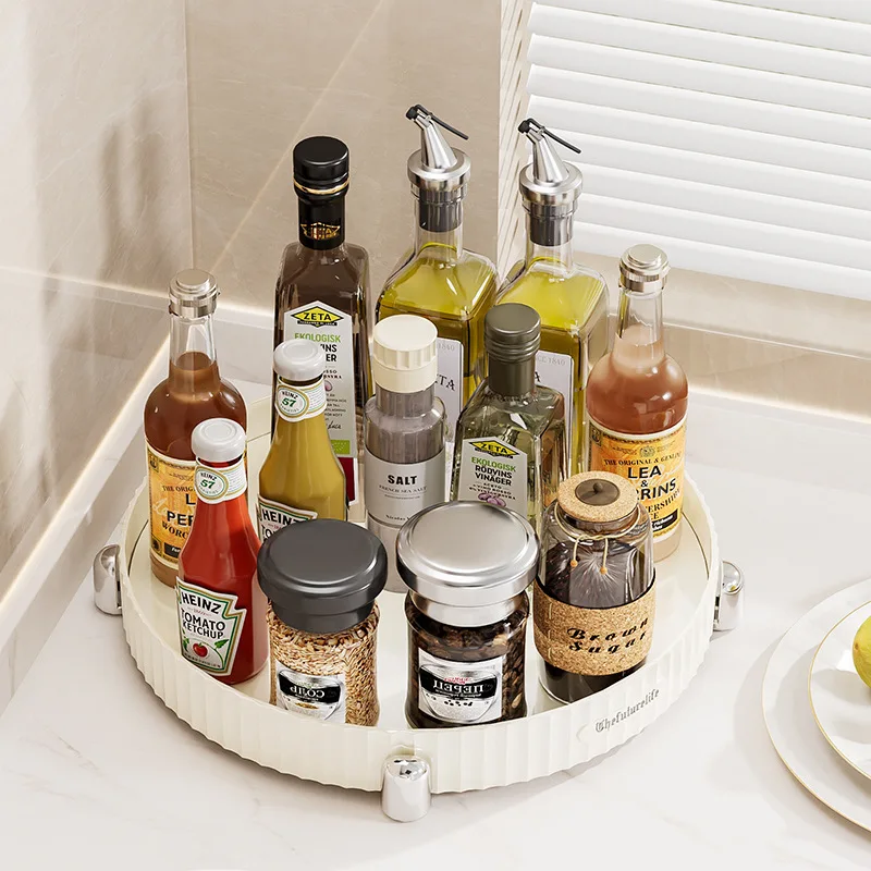 Кухонная вращающаяся Полка для специй на 360 градусов столешница приправ и соусов