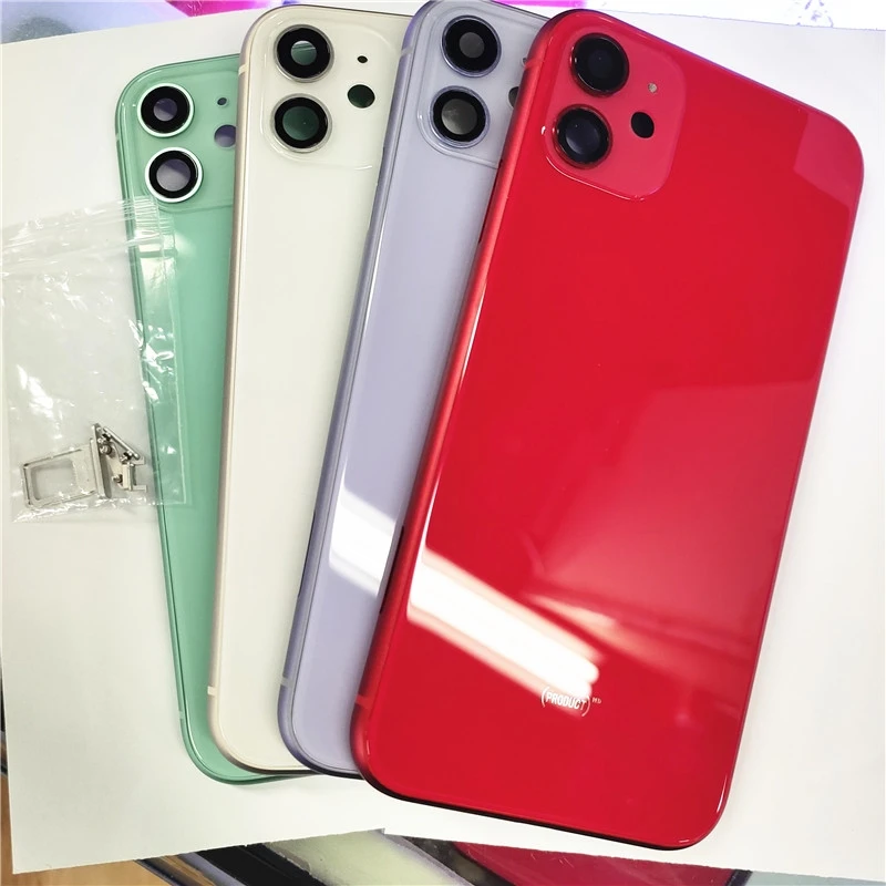 

Качественный корпус из заднего стекла для iphone 11 Pro Max, задняя крышка батарейного отсека, средняя рамка корпуса