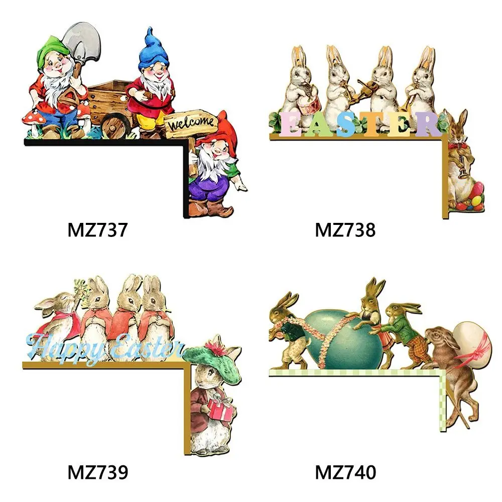 Пасхальные наклейки на дверь деревянные